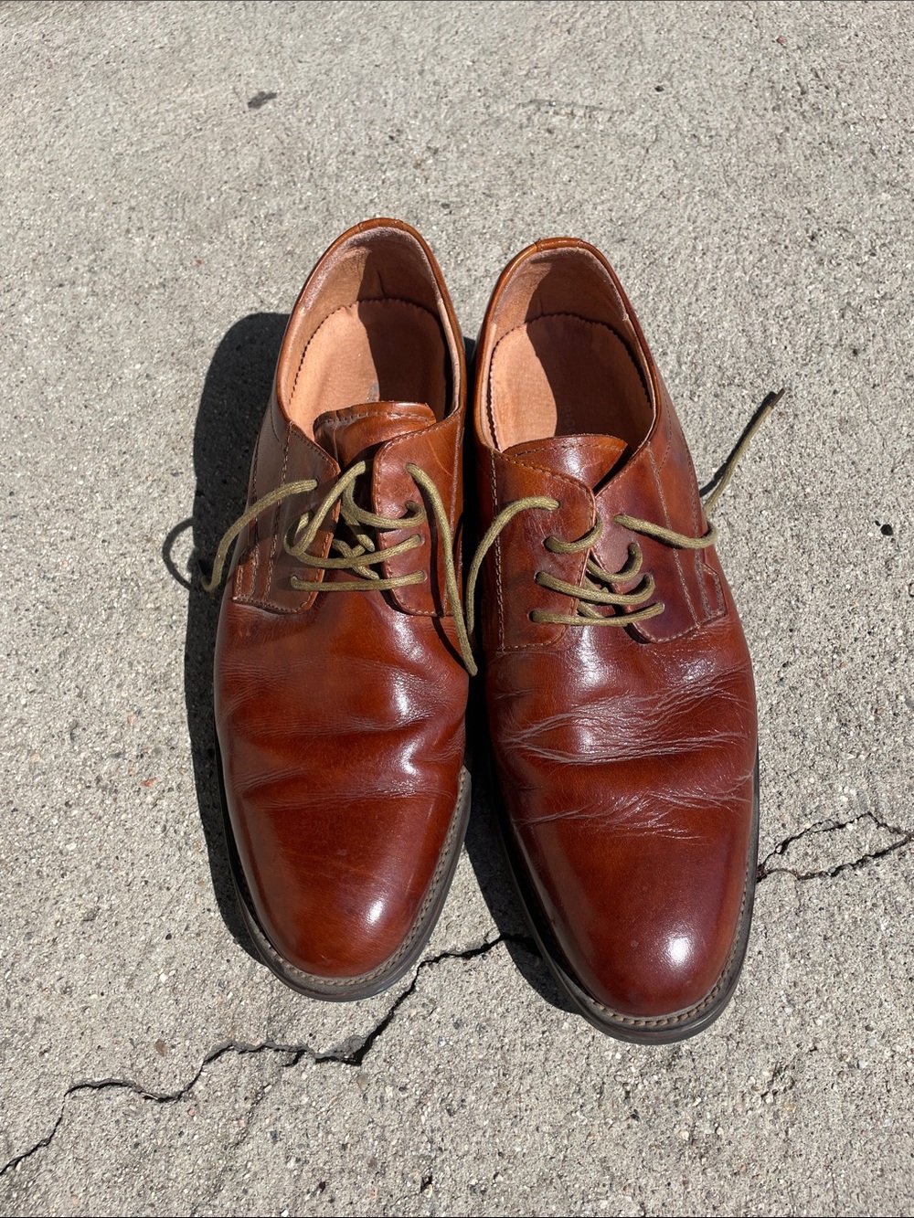 Ricardo classic Sz 44 Men's Classic Brown Leather Lace-Up Dress Shoes